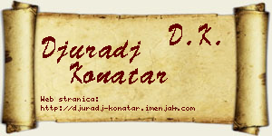 Đurađ Konatar vizit kartica